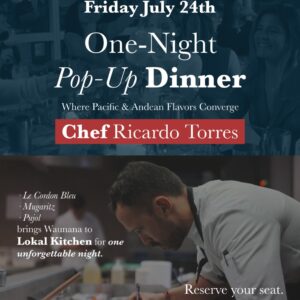 Friday July 24th <br> Dinner by Ricardo Torres